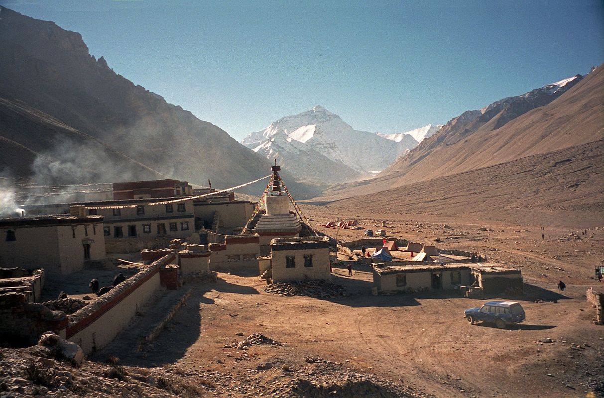 36 Rongbuk And Everest North Face In Early Morning Sun